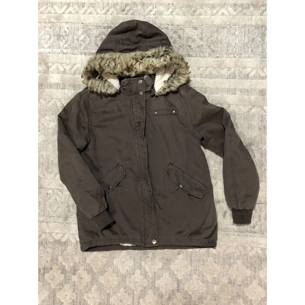 Kids 12 H&M Coat With Removable Hood